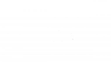 Beyaz arkaplanda siyah çizgi hız göstergesi simgesi izole edildi. 4K Video hareketli grafik canlandırması