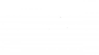 Beyaz arkaplanda siyah çizgi hız göstergesi simgesi izole edildi. 4K Video hareketli grafik canlandırması