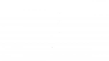 Siyah çizgi vites değiştiren simgesi beyaz arkaplanda izole edildi. İletişim simgesi. 4K Video hareketli grafik canlandırması