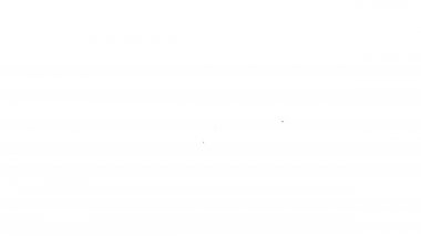Siyah çizgi araba ayna ikonu beyaz arkaplanda izole edildi. 4K Video hareketli grafik canlandırması