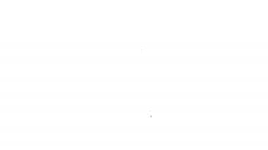 Beyaz arka planda siyah çizgi tırnak cilası ikonu var. 4K Video hareketli grafik canlandırması