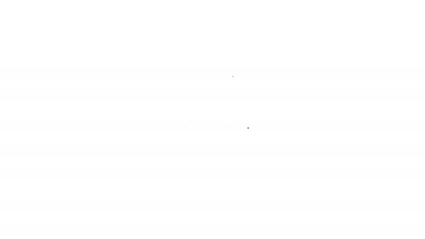 Ligne noire Visage avec psoriasis ou icône eczéma isolé sur fond blanc. Concept de réponse cutanée humaine à un allergène ou à un problème chronique du corps. Animation graphique de mouvement vidéo 4K — Video