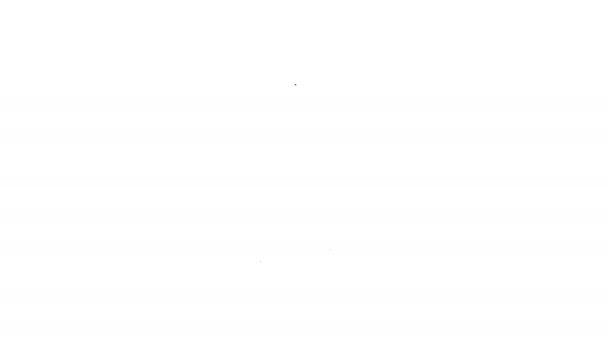 Schwarze Linie Runny Nase Symbol isoliert auf weißem Hintergrund. Symptome einer Rhinitis, Behandlung. Nase und Niesen. Nasenkrankheiten. 4K Video Motion Grafik Animation — Stockvideo