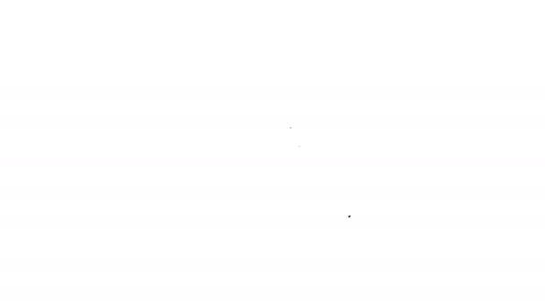 Zwarte lijn Versnellingspook pictogram geïsoleerd op witte achtergrond. Transmissie icoon. 4K Video motion grafische animatie — Stockvideo