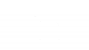 Siyah çizgi ruj simgesi beyaz arkaplanda izole edildi. 4K Video hareketli grafik canlandırması