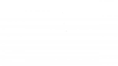 Siyah çizgi ruj simgesi beyaz arkaplanda izole edildi. 4K Video hareketli grafik canlandırması