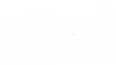 Siyah çizgi saat simgesi beyaz arkaplanda izole edildi. Zaman sembolü. 4K Video hareketli grafik canlandırması