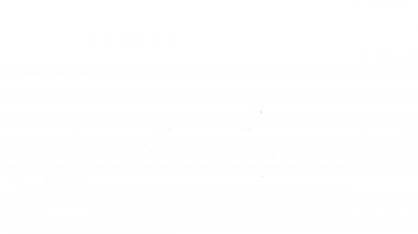 Siyah çizgi kulaklık simgesi beyaz arkaplanda izole edildi. Kulaklıklar. Müzik, hizmet, iletişim ve operatör konsepti. 4K Video hareketli grafik canlandırması