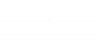 Siyah çizgi Kullanıcı elle simgesi beyaz arkaplanda izole edildi. Kullanıcı rehberi kitabı. Talimat işareti. Kullanmadan önce oku. 4K Video hareketli grafik canlandırması