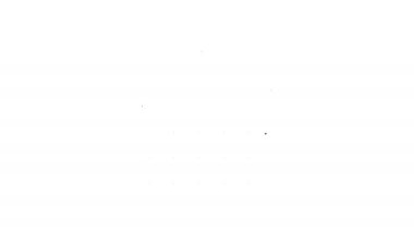 Siyah çizgi takvim simgesi beyaz arkaplanda izole edildi. Olay hatırlatma sembolü. 4K Video hareketli grafik canlandırması