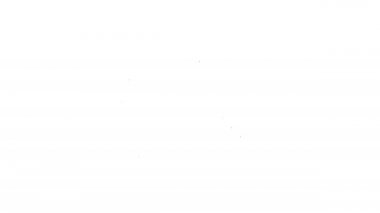 Siyah çizgi Megafon simgesi beyaz arkaplanda izole edildi. Yüksek sesle konuşma uyarısı. Ağızlık için megafon, terfi diye bağırıyor. 4K Video hareketli grafik canlandırması