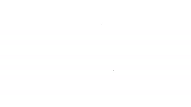 Linha preta Ícone de perfume isolado no fundo branco. Animação gráfica em movimento de vídeo 4K — Vídeo de Stock