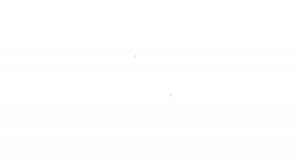 Czarna linia Pęcherzyki mowy z ikoną pytania i wykrzyknika izolowane na białym tle. Podpis FAQ. Skopiuj pliki, czatuj z bańką mowy i wykresem. 4K Animacja graficzna ruchu wideo — Wideo stockowe