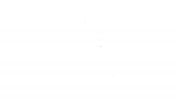 Línea negra Icono de diagnóstico de teléfono móvil aislado sobre fondo blanco. Ajustar la aplicación, servicio, opciones de configuración, mantenimiento, reparación, fijación. Animación gráfica de vídeo 4K — Vídeos de Stock