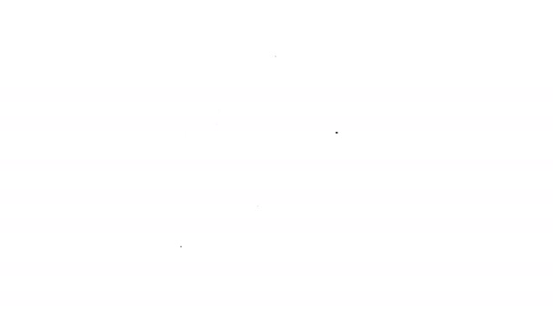 Zwarte lijn Envelop pictogram geïsoleerd op witte achtergrond. E-mailbericht letter symbool. 4K Video motion grafische animatie — Stockvideo