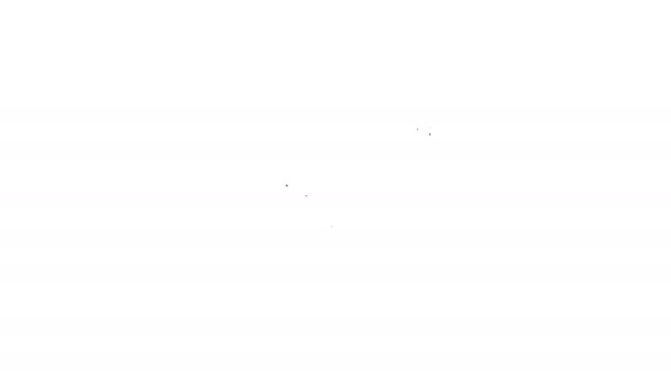Linha preta Ícone de configuração isolado no fundo branco. Ajuste, serviço, manutenção, reparação, fixação. Animação gráfica em movimento de vídeo 4K — Vídeo de Stock