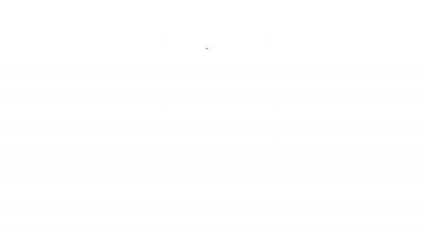 Beyaz arkaplanda siyah çizgili kargo pantolon simgesi var. 4K Video hareketli grafik canlandırması