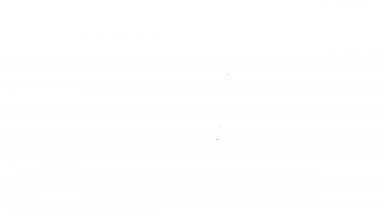 Siyah çizgi kilit ve kalp simgesi beyaz arkaplanda izole edildi. Kilitli Kalp. Aşk sembolü ve anahtar deliği işareti. Sevgililer Günü sembolü. 4K Video hareketli grafik canlandırması