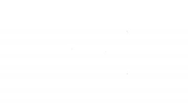 Beyaz arka planda Sevgililer Günü kalp ikonu olan siyah çizgi zarfı. Mesaj aşkım. Aşk ve romantizm mektubu. 4K Video hareketli grafik canlandırması