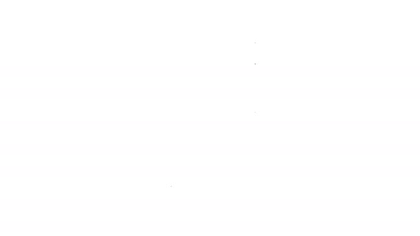 Черная линия Носки значок изолирован на белом фоне. Видеографическая анимация 4K — стоковое видео
