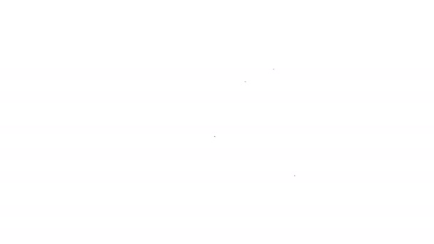 Linea nera Icona uomo mutande isolata su sfondo bianco. Biancheria intima maschile. Animazione grafica 4K Video motion — Video Stock