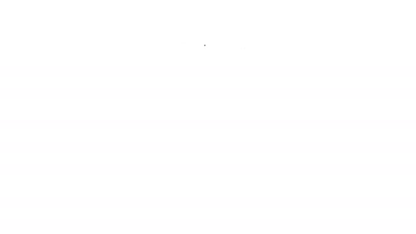 Linha preta Calças ícone isolado no fundo branco. Animação gráfica em movimento de vídeo 4K — Vídeo de Stock