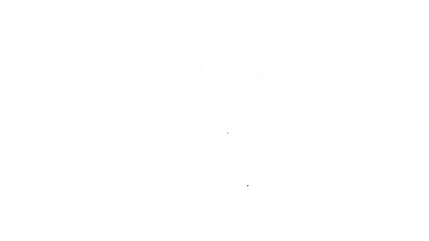 Ligne noire Camouflage pantalon cargo icône isolée sur fond blanc. Animation graphique de mouvement vidéo 4K — Video