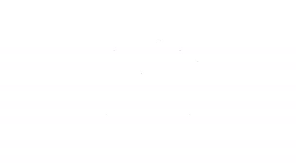 Camiseta negra aislada sobre fondo blanco. Animación gráfica de vídeo 4K — Vídeo de stock