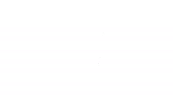 Schwarze Linie Schloss und Herz-Symbol isoliert auf weißem Hintergrund. Verschlossenes Herz. Liebessymbol und Schlüssellochzeichen. Valentinstag-Symbol. 4K Video Motion Grafik Animation — Stockvideo
