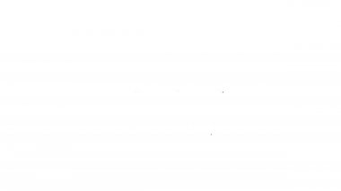 Siyah çizgi Kral taç simgesi beyaz arkaplanda izole edildi. 4K Video hareketli grafik canlandırması