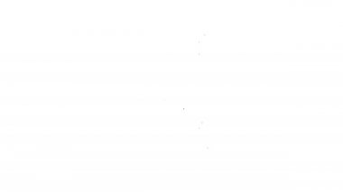 Siyah çizgi tahta sabıka simgesi beyaz arkaplanda izole edilmiş. 4K Video hareketli grafik canlandırması