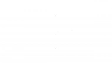 Siyah çizgi yuvarlak tahta kalkan ikonu beyaz arkaplanda izole edilmiş. Güvenlik, güvenlik, koruma, mahremiyet, koruma kavramı. 4K Video hareketli grafik canlandırması