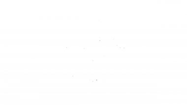 Siyah çizgi Dünya küresi ve kitap ikonu beyaz arka planda izole edilmiş. Dünya ya da Dünya işareti. Küresel internet sembolü. Geometrik şekiller. 4K Video hareketli grafik canlandırması