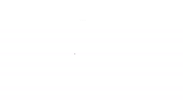 Linea nera Bene con un secchio e l'icona dell'acqua potabile isolato su sfondo bianco. Animazione grafica 4K Video motion — Video Stock