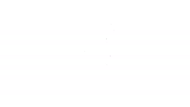 Schwarze Linie Natursparendes Protestsymbol isoliert auf weißem Hintergrund. Erdplanetenschutz, Umweltfragen. 4K Video Motion Grafik Animation — Stockvideo