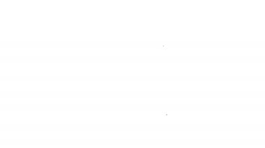 Siyah çizgi beslenme çantası simgesi beyaz arkaplanda izole edildi. 4K Video hareketli grafik canlandırması