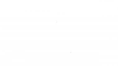 Siyah çizgi elektrik karıştırıcı simgesi beyaz arkaplanda izole edildi. Mutfak blenderi. 4K Video hareketli grafik canlandırması