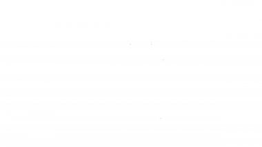 Beyaz arka planda siyah çizgi Fransız basın ikonu izole edildi. 4K Video hareketli grafik canlandırması