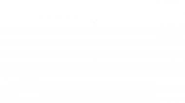 Siyah çizgi bileyici simgesi beyaz arkaplanda izole edildi. 4K Video hareketli grafik canlandırması