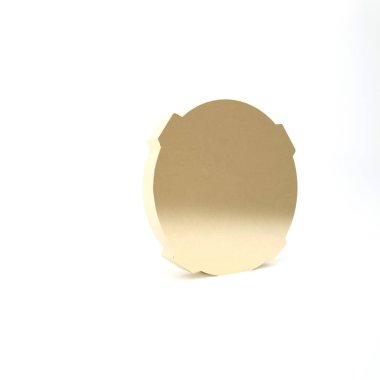 Altın Ay simgesi beyaz arkaplanda izole edildi. 3d illüstrasyon 3d canlandırma