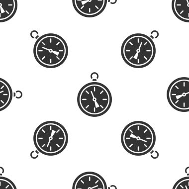 Gri pusula simgesi beyaz arka planda kusursuz desen izole etti. Rüzgâr yön bulma sembolü. Rüzgar gül işareti. Vektör İllüstrasyonu