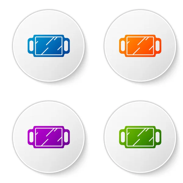 Color Hand Mirror Icon Isolated White Background Set Icons Circle — Stock Vector