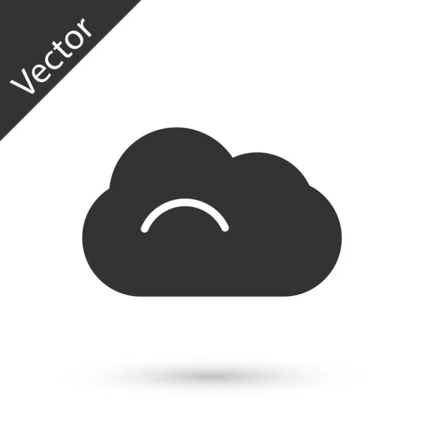 Icono de Nube Gris aislado sobre fondo blanco. Ilustración vectorial — Vector de stock