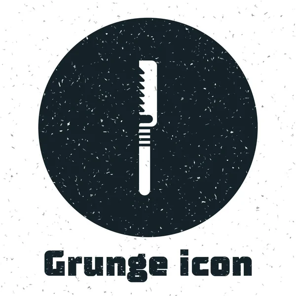 Ікона Grunge Medical Була Ізольована Білому Тлі Хірургічна Пилка Призначена — стоковий вектор