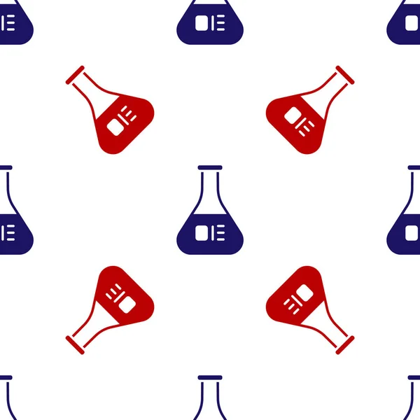 Blue Red Test Tube Flask Chemical Laboratory Test Icon Isolated — 스톡 벡터
