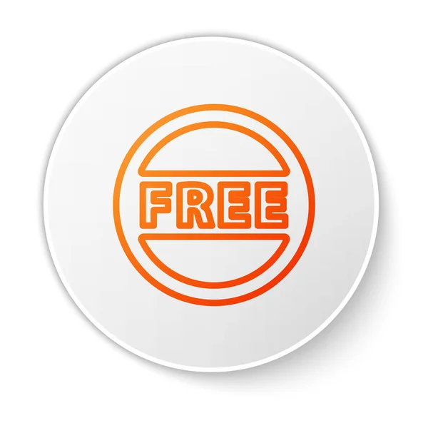 Beyaz Arkaplanda Izole Edilmiş Ücretsiz Simge Içeren Turuncu Çizgi Price — Stok Vektör