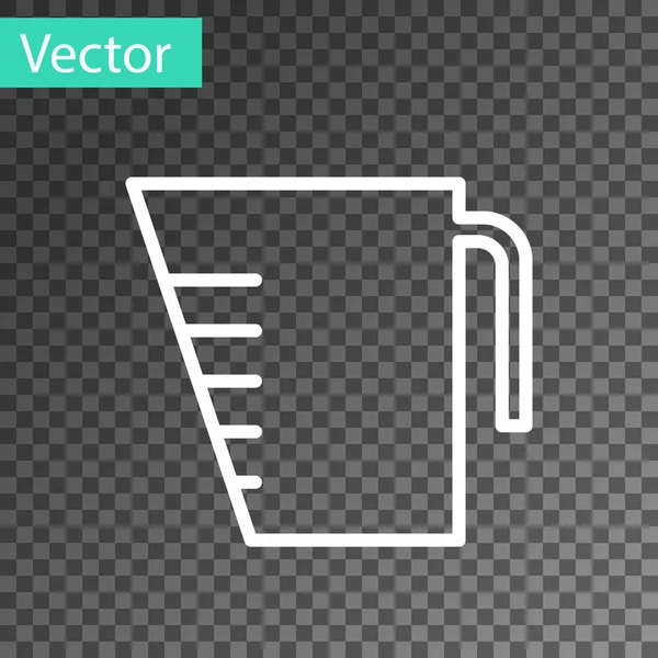 Ligne Blanche Tasse Mesurer Pour Mesurer Icône Nourriture Sèche Liquide — Image vectorielle