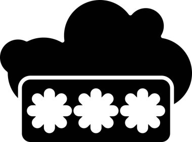 Beyaz arkaplanda siyah parola koruması ve güvenlik erişim simgesi var. Güvenlik, güvenlik, koruma, gizlilik kavramı. Vektör İllüstrasyonu