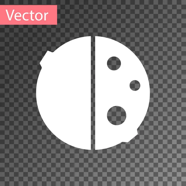Eclissi Bianca Dell Icona Del Sole Isolata Sfondo Trasparente Eclissi — Vettoriale Stock
