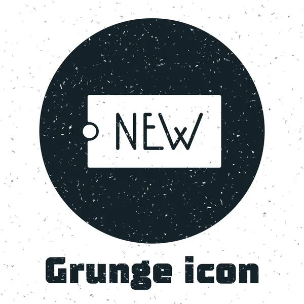 Znacznik Grunge Price Napisem Nowa Ikona Odizolowana Białym Tle Odznaka — Wektor stockowy